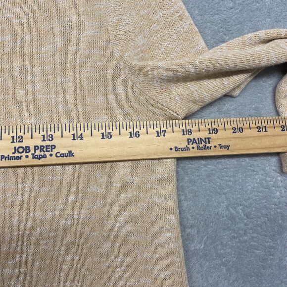 Chicos Sweater Womens Small Beige Pullover V Neck Lightweight Polyester Cotton - Picture 5 of 8